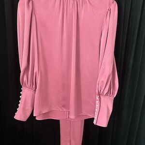 CROSBY by Mollie Burch Pink Puff Sleeve Blouse